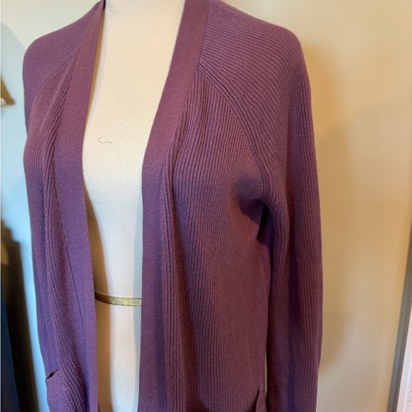 Lululemon Womens Still At Ease Wrap Cardigan Sweater Sz 4 Vintage Plum Purple - Picture 2 of 6
